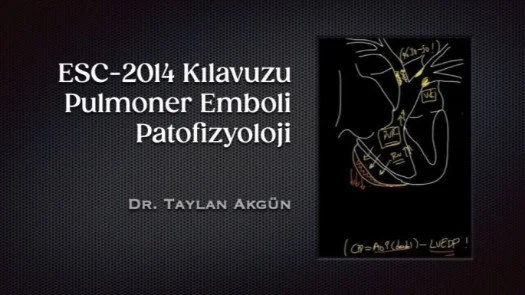 ⁣ESC-2014 Kılavuzu Pulmoner Emboli Patofizyoloji